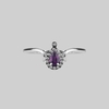 MONTAGUE. Amethyst Teardrop Silver Ring