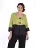 Apple/Blck Block Colour Linen Jacket