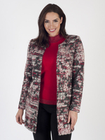 Basler Black,  ivory and red Cardigan Jacket