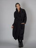 Black Boiled Wool Coat