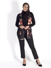 Black Floral Print Scarf