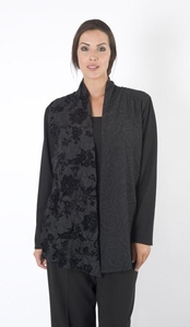 Black Patchwork Jersey Shrug