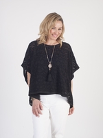 Black Pebble Burnout Top