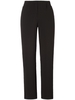Black Pull On Flat Trouser