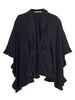 Black Soft Feel Ruffle Edge Wrap