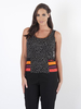 Black Spot & Stripe Jersey Vest