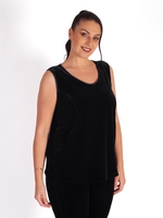 Black Velvet Stretch Unlined Camisole