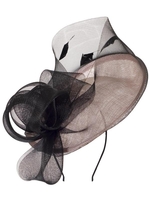 Blush Sinamay Disc with Crin Wrap and Bows Detail Fascinator