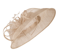 Champagne Feather Trim Hatinator