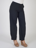 Charcoal Seamed Pull On Trouser