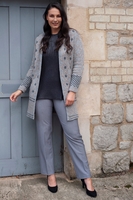 Conrad C Grey Mix Trousers with Zip Detail Pockets