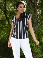 Conrad C Tan Stripe Top