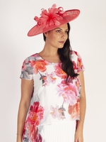 Coral Medium Hatinator With Feather & Quill