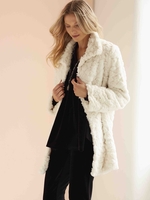 Cream Faux Fur Swing Coat