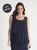 Dark Navy Triple Layer Chiffon Camisole