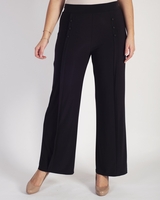 Dark Purple Tulip Button Detail Jersey Trouser