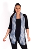 Denim Blue Acid Wash Scarf with Sequin Stripe