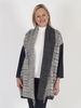 Domina Grey Tartan Woven Cardigan Jacket
