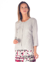Domina Pale Grey Textured Jacket