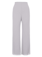 Dove Satin Trim Chiffon Trouser