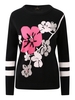 Eugen Klein Black/Pink Jumper With Large Pink Flower On Front