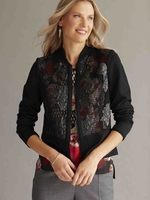 FRANK WALDER Floral Crochet Jacket