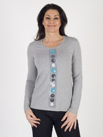 Frank Walder Grey Marl Jersey Top
