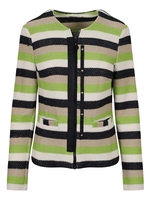 Frank Walder Navy/Lime/Ivory Soft Striped Jacket
