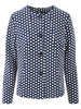 FRANK WALDER Navy/White Jersey Spot Jacket