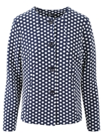 FRANK WALDER Navy/White Jersey Spot Jacket