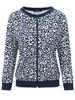 Frank Walder Navy/White Printed Jersey Zip Jacket