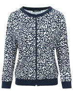 Frank Walder Navy/White Printed Jersey Zip Jacket