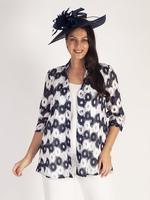 French Navy Medium Hatinator With Feather & Quill