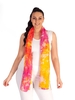 Fuchsia/Orange Colourful Tie-Dye Scarf