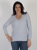 Gerry Weber Baby Blue Marl Cotton V-neck Jumper