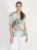 Gerry Weber Ivory Tropical Print T-Shirt
