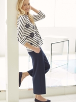 GERRY WEBER Navy Jersey Mid-Calf Culottes