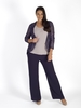 Grape Jersey Lined Chiffon Trouser