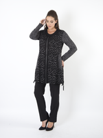 Grey Mixed Fabric Jersey Jacket
