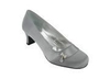 Grey Satin Diamante Wide Fit Shoe - Fit E