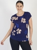InWear Pink/Blue Leaf Print Top