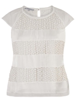 Ivory Ebony Lace & Chiffton Top