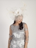 Ivory Large Crin Hatinator With Flower & Feathers