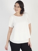 Ivory Layered Treebark Jacquard Top