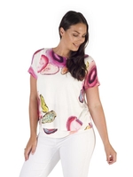 Ivory Wrap Back Double Layer Jersey Top