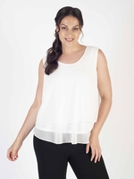 Ivory Wrap Back Double Layered Chiffon Camisole