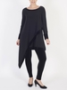 Joseph Ribkoff Black Jersey/Velvet Tunic