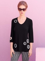 Joseph Ribkoff Black Silky Knit Tunic
