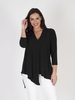 Joseph Ribkoff Black Silky V-neck Tunic