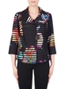 Joseph Ribkoff Black/Multi Self Stripe Jacket With Bright Over Print